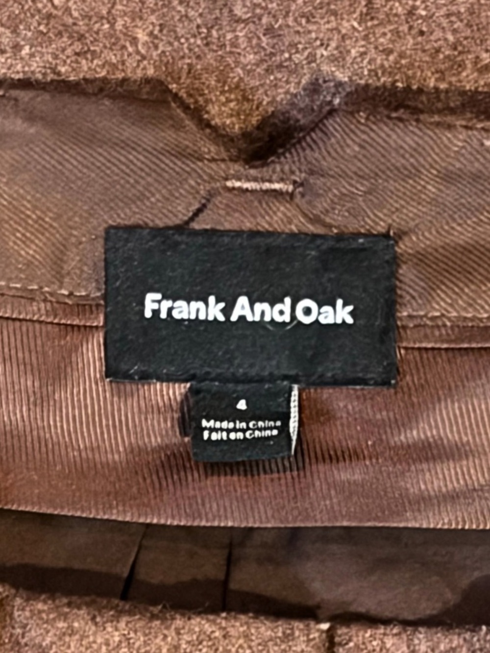Frank & Oak Gertrude Brown Wool-Blend Wide Leg Tailored Pants Size 4 - Picture 6 of 8